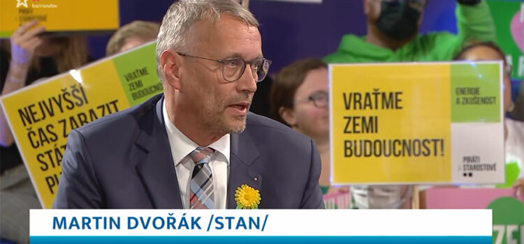 Martin Dvořák v předvolební aréně Jaromíra Soukupa